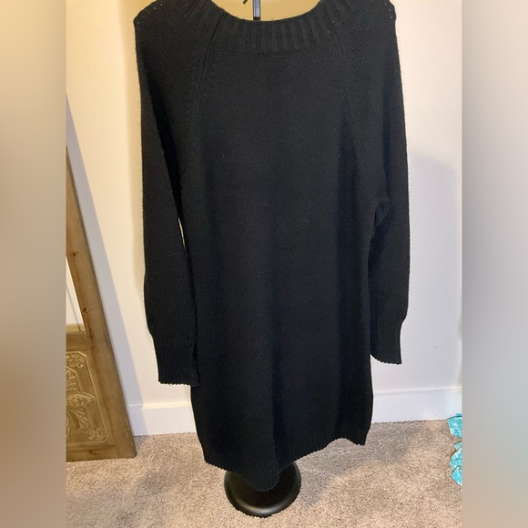 J Crew Sweater Dress - Black with jeweled embellishments - wool blend - nwt - XL - Picture 8 of 12